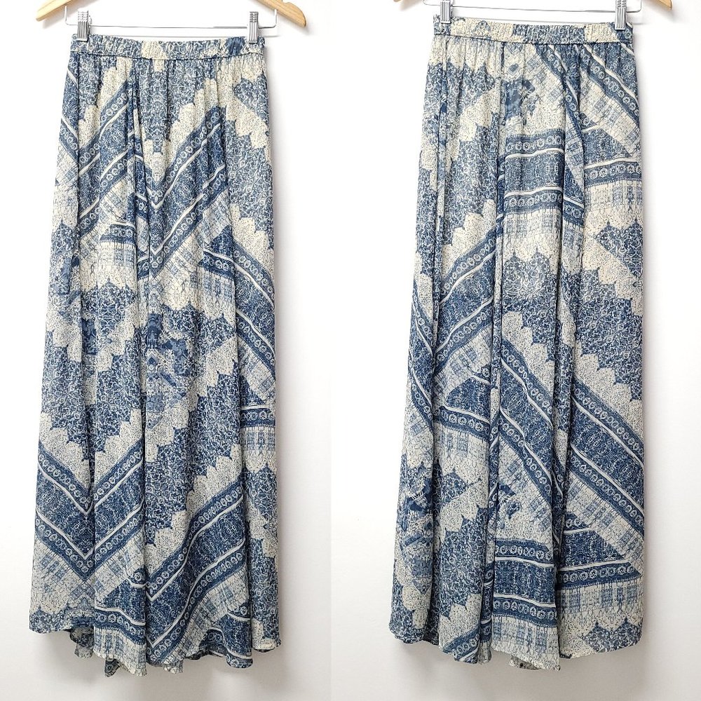 Abercrombie & Fitch Womens Printed Elastic Waist Pull On Maxi Skirt Size S